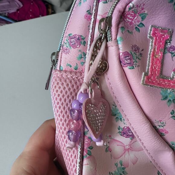 OMG ACCESSORIES
Kids' Love Bow Print Mini Backpack In Cotton Candy - Picture 3 of 9